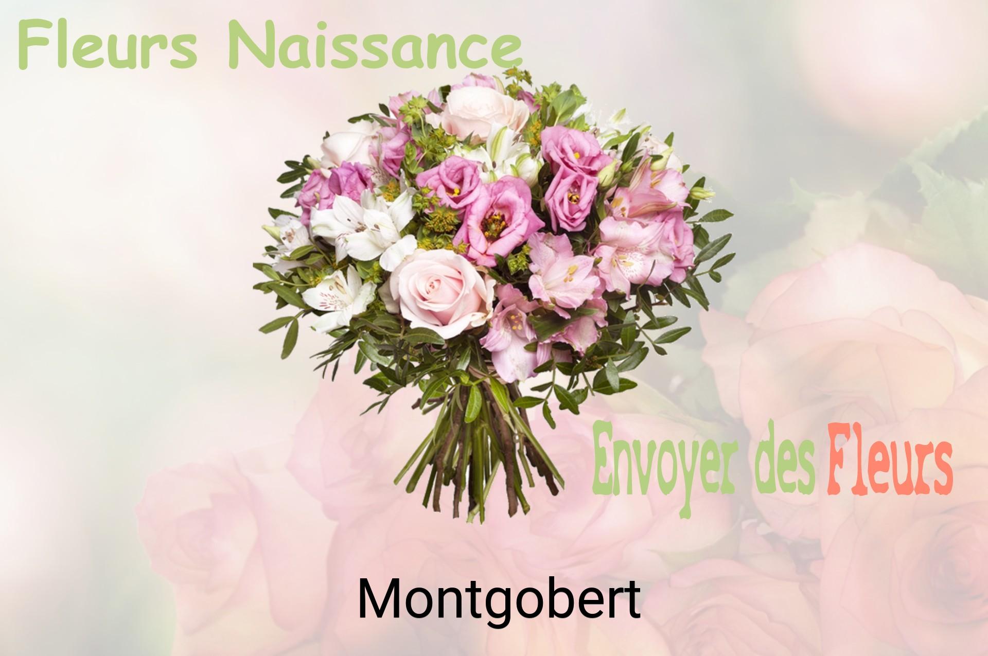Bouquet de fleurs de naissance livré à Montgobert